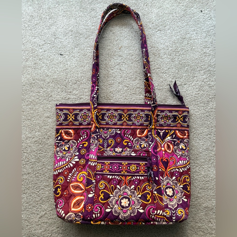 Vera Bradley Vera Tote Bag - Safari Sunset (purple, orange paisley) - NWOT